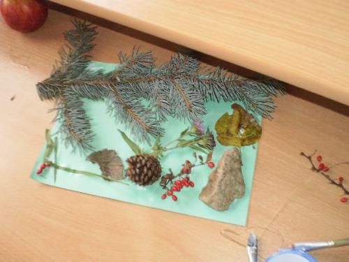 Práca s prírodným materiálom